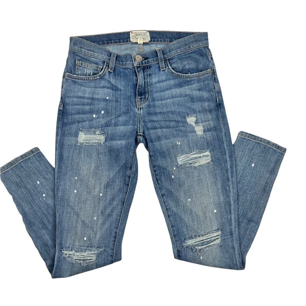 Current/Elliot distressed stiletto ankle skinny jeans